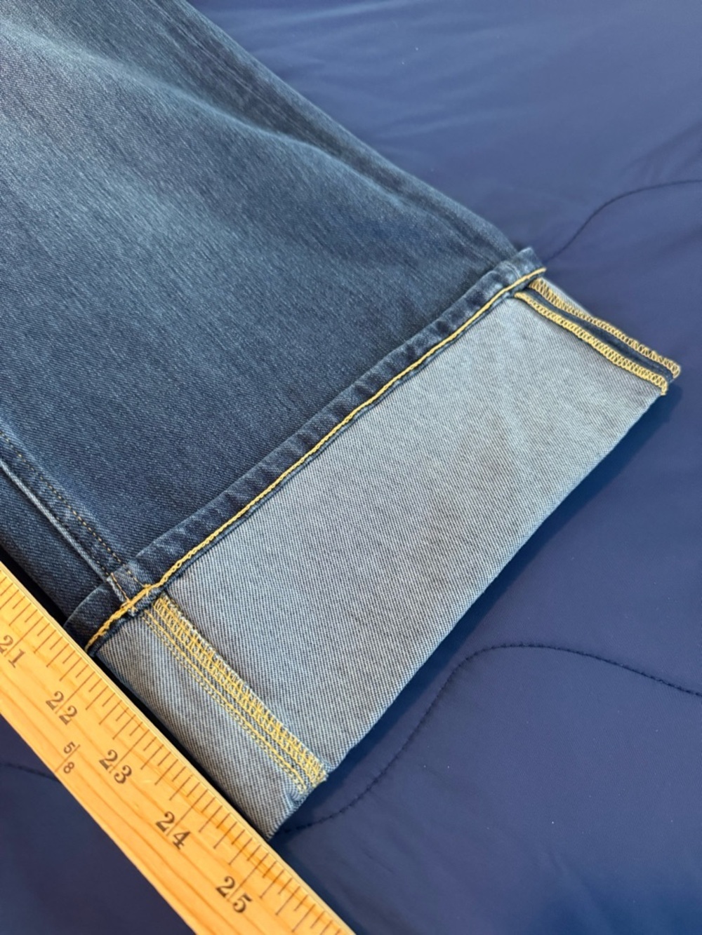 Halara Flex™ Mid Rise Rolled Hem Casual Straight Leg Jeans, Size M - Picture 6 of 8